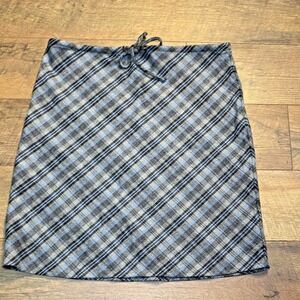 Women's Plaid Skirt Vintage J. Crew Wool A-Line Tie Waist. Size 6